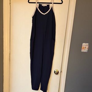 Sincerely Jules Navy and White Jumpsuit